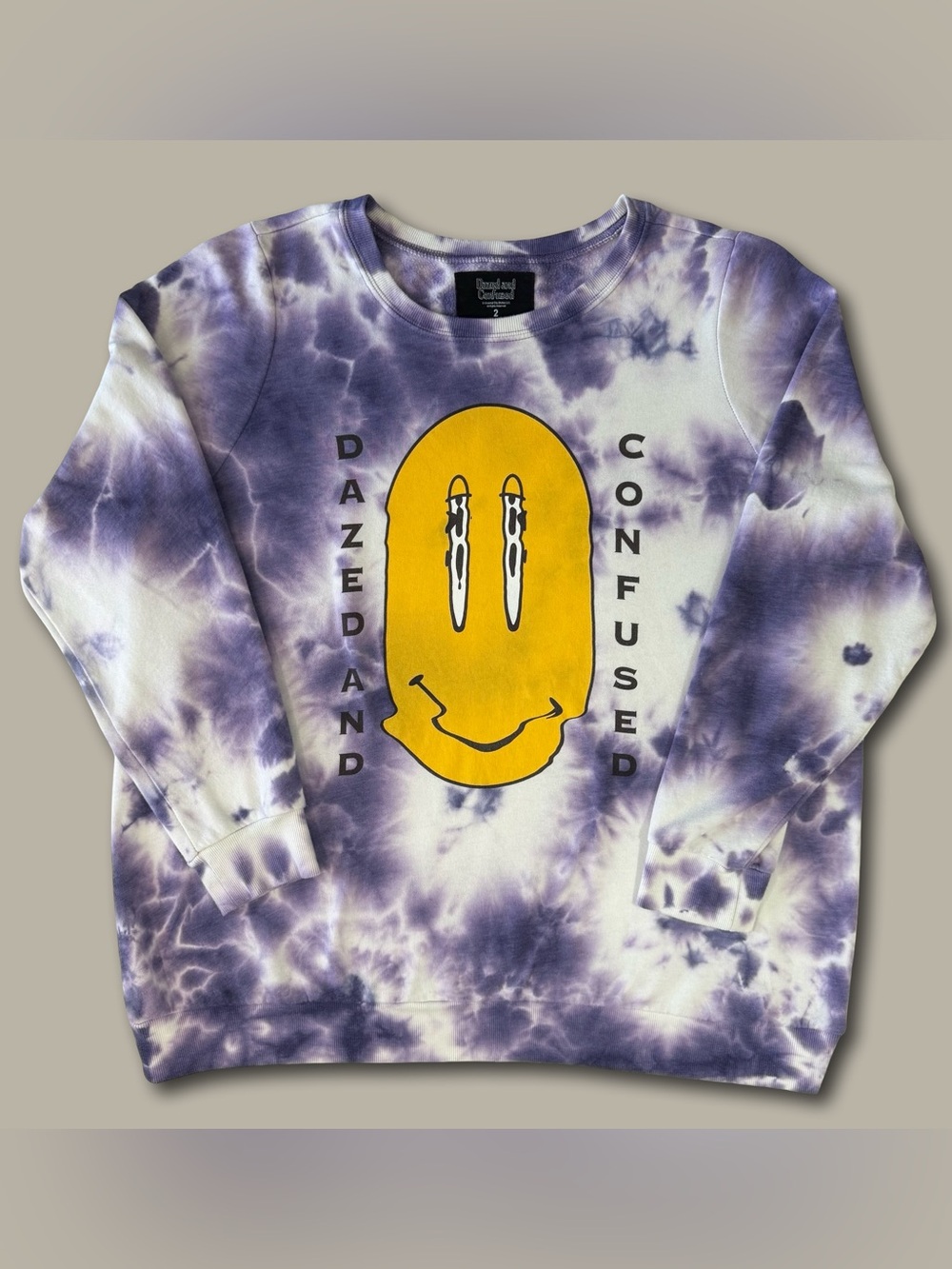 Dazed and Confused Movie Promo Purple Tie Dye Sweatshirt 2X XL